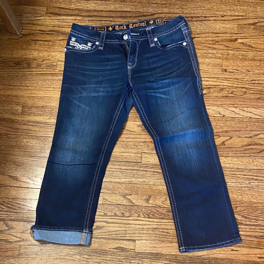 Rock Revival Dark Blue Boyfriend Jeans
